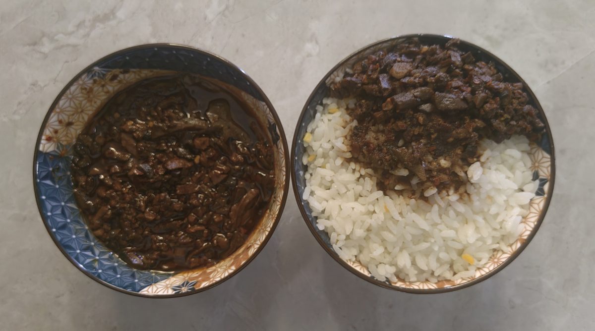 羊肝酱拌米饭